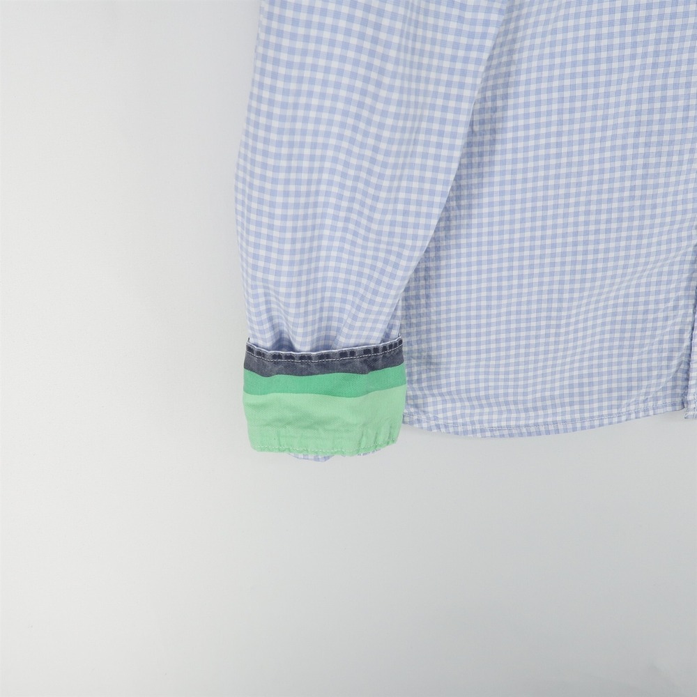 Scotch and Soda Shirt Mens XL Blue Plaid Long Sleeve Roll Tab Cotton Flip Cuff - Picture 8 of 16